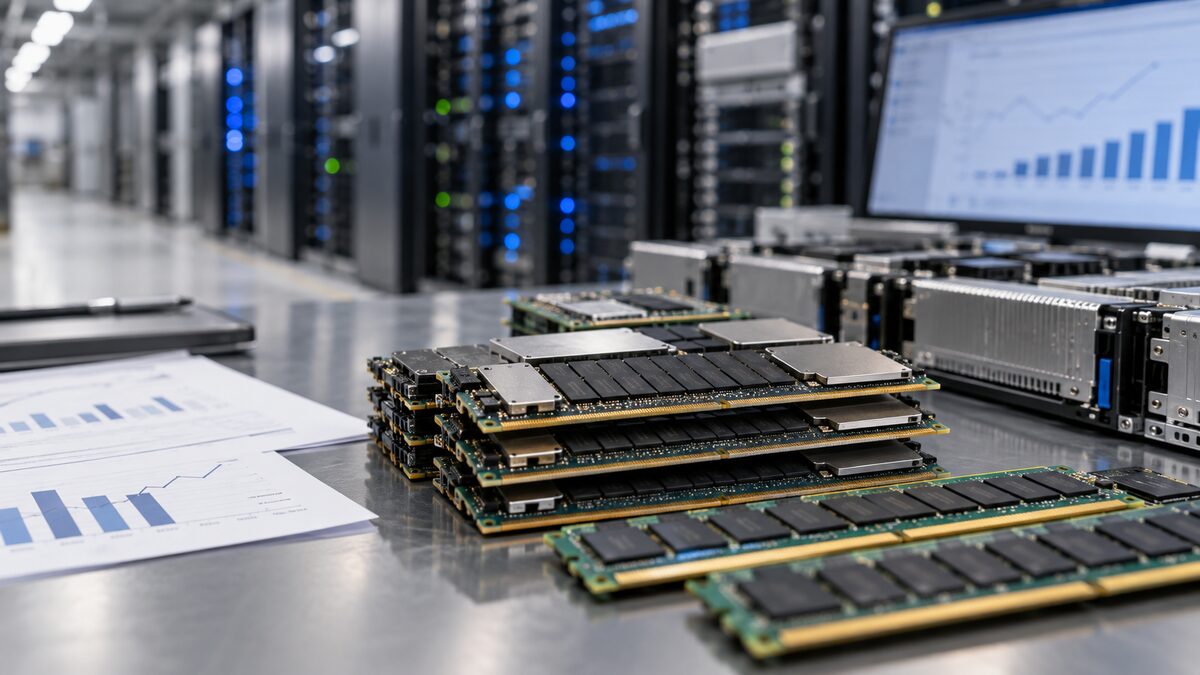 Modules de mémoire pour serveurs installés devant des racks de centre de données
